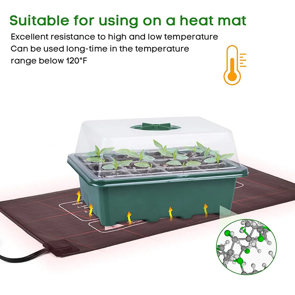 

12 Cells Hole Plant Seeds Grow Box gardening hydroponics systems Tray Insert Propagation Seeding Nursery Pot garden indoor