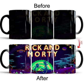 

1Pcs New 350ml Cartoon Rick and Morty Magic Color Changing Mug Morning Milk Coffee Ceramic Cup Novelty Best Gifts for Children