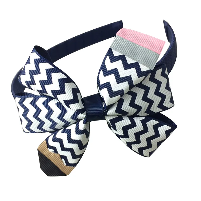 4 шт. стильные ленты банты для волос обратно в школу Hairband для детей заколки-Аллигаторы для волос