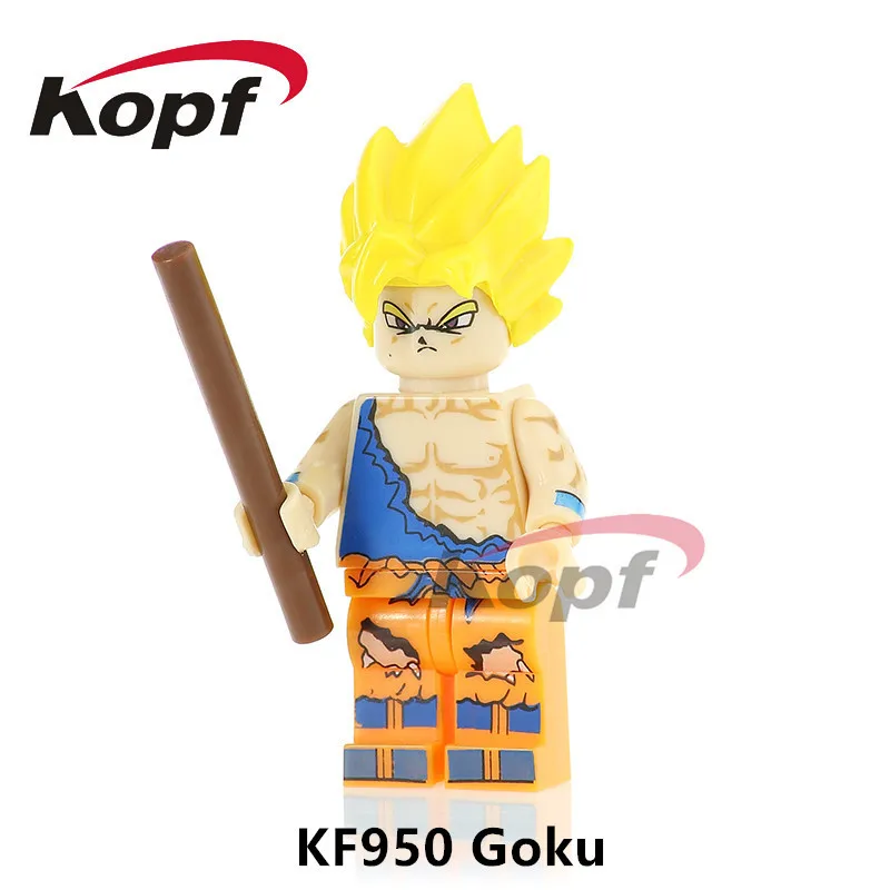 Одна распродажа фигурки Dragon Ball Z Freiza Black Goku идеальная ячейка Majin Buu Super Heroes строительные блоки детские игрушки подарок KF983 - Цвет: KF950 Without Box