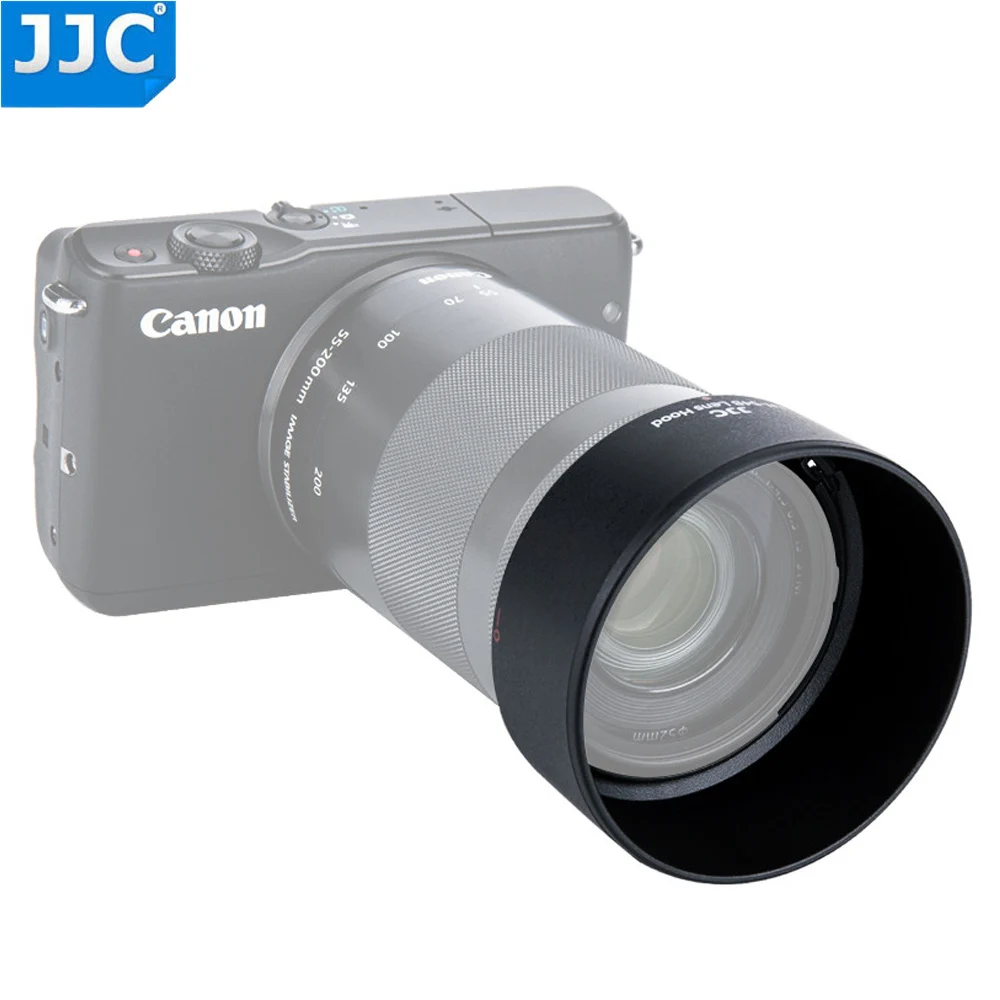 JJC Реверсивный бленда объектива для CANON EF M 55 200 мм f/4 5 6 3 IS STM Замена ET 54B|Бленды| |