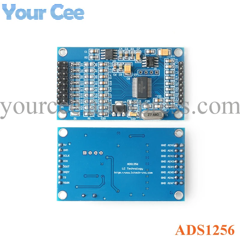 Fasizi ADS1256 24-Bit 8-Kanal ADC Modul – Hochpräzise, 30 Ksps, SPI, Für 8 Einseitige Oder 4 Differenzeingänge