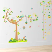 AliExpress международная торговля стиль мультфильм филиал клетка наклейки для измерения роста детская комната окружающей среды декоративные W