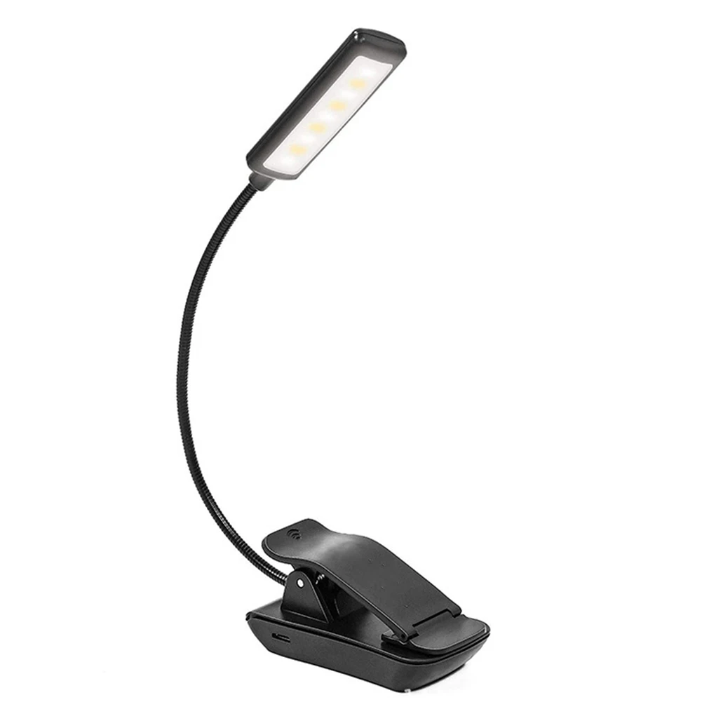 

Bedside For Students With Power Indicator 9LEDs Eye Protection USB Charging Clip On Reading Light Night Adjustable Brightness
