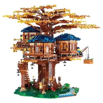 

Ideas Tree House Model Leaves two colours Compatible Building Blocks Bricks Lepining 21318 Kids Educational Toy Chirstmas Gift