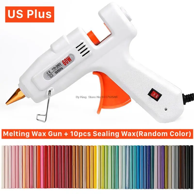 word stamps for card making DIY Sealing Wax Gun Glue Gun Set Electric Heat Hot Melt Crafts Repair Tool Pro110-240V 60W With 10pcs Sticks Gift US/EU/UK/AU/JA stamps for cardmaking and scrapbooking