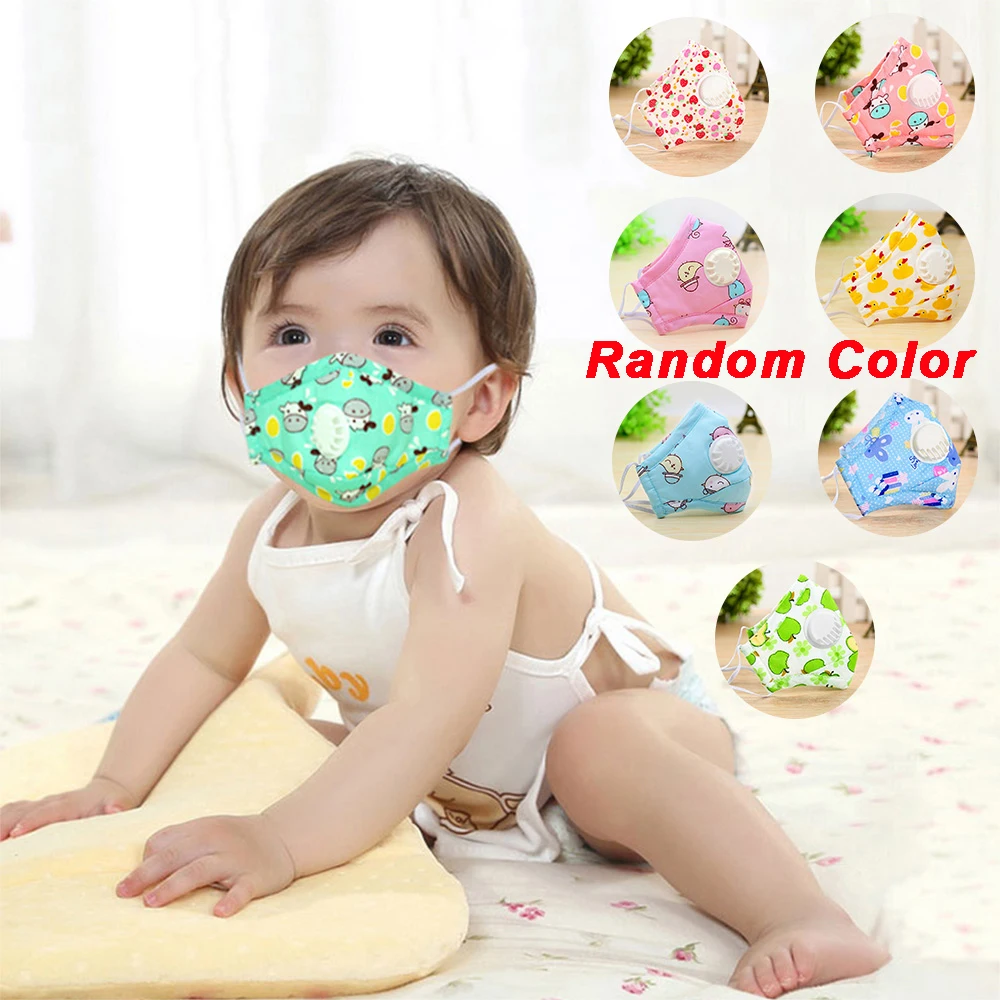 Washable Reusable N95 Anti Air Pollution Face Mask & Respirator 2 Filter Kids boy Girl Cute Safety Masks Anti Flu Hot Sale