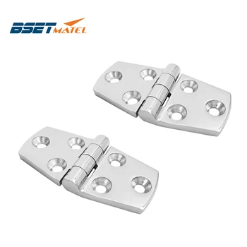 

2X BSET MATEL 38*76m Marine Hinge Heavy Duty marine grade Boat Caravan RV Deck Cabinet Drawer Door Strap Boat Hinge Butt Hinge