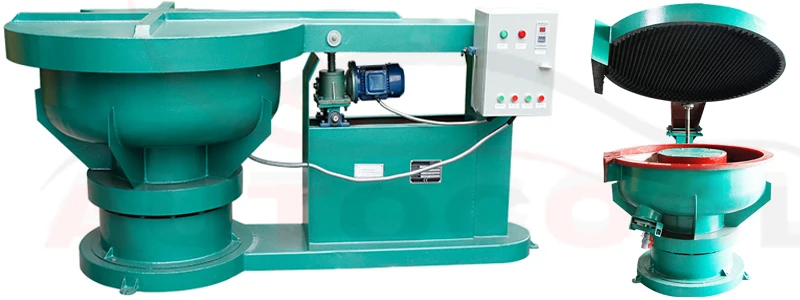 vibratory polishing tumbler with cover detail