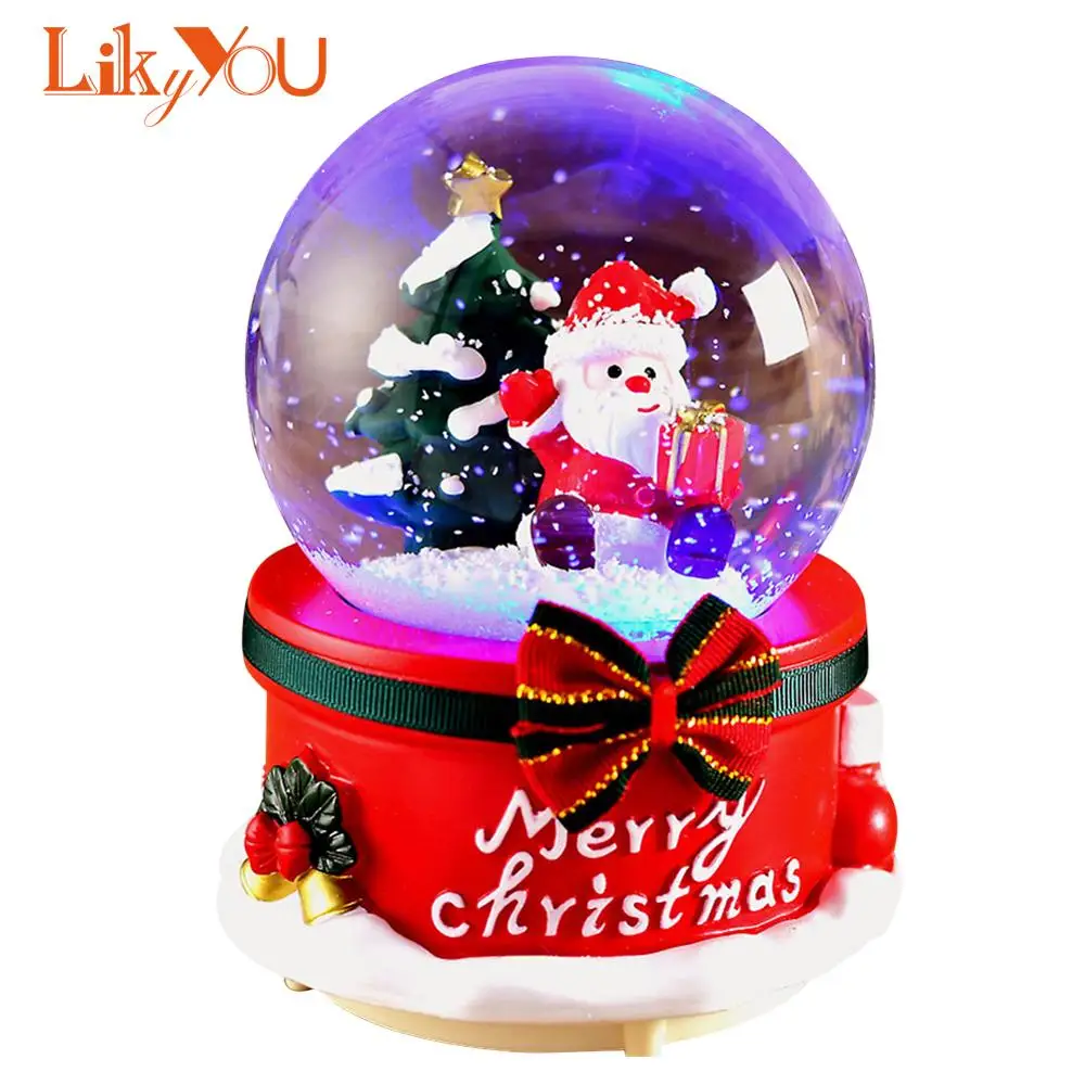 

Snow Globes Musical with Dancing Snowflakes Handmade Water Ball Crafts for Thanksgiving Birthday Christmas New Year