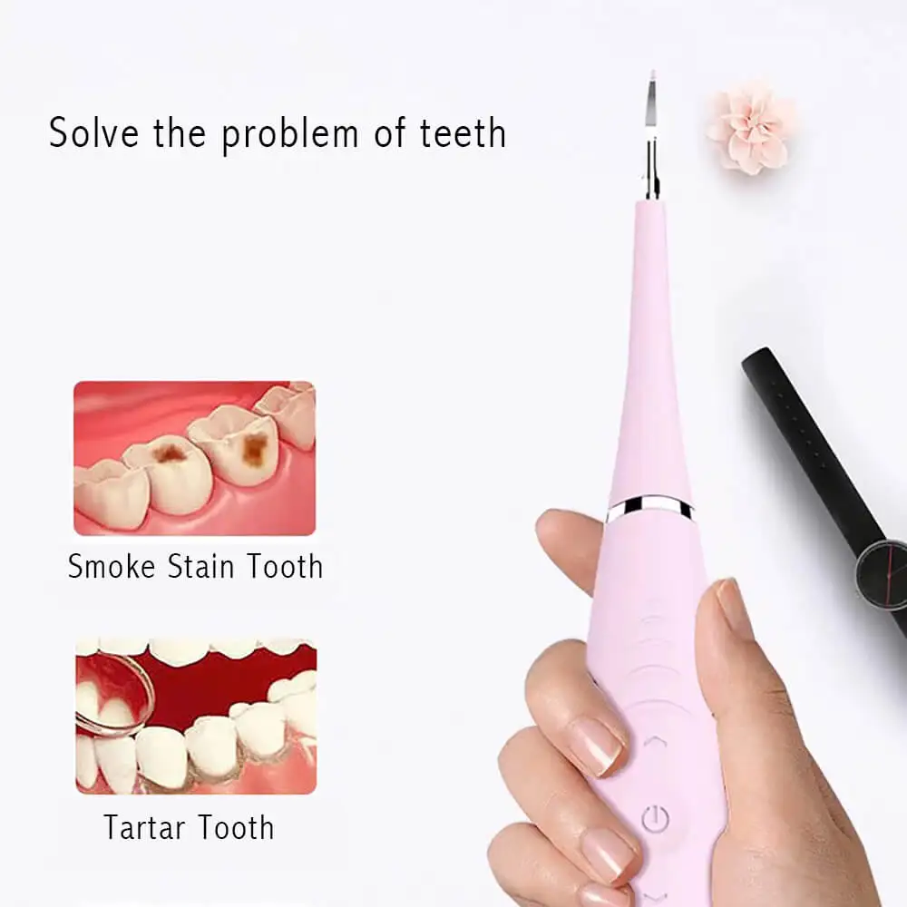 Kopen Draagbare Elektrische sonic Tandheelkundige Scaler Tand Vlekken Tandsteen Ultra sonic Usb Opladen Tanden Calculus Remover Tand Whitening Tool
