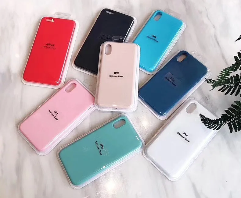 Оригинальный чехол для iphone 7 8 Plus X XS Max XR силиконовый 11 Pro Официальный с розничной