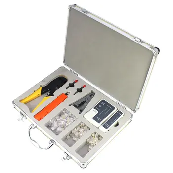 

YG-S4015 Network Cable Clamp Set Crystal Head Combination Kit Network Wiring Tool Portable Practical Network Cable Clamp