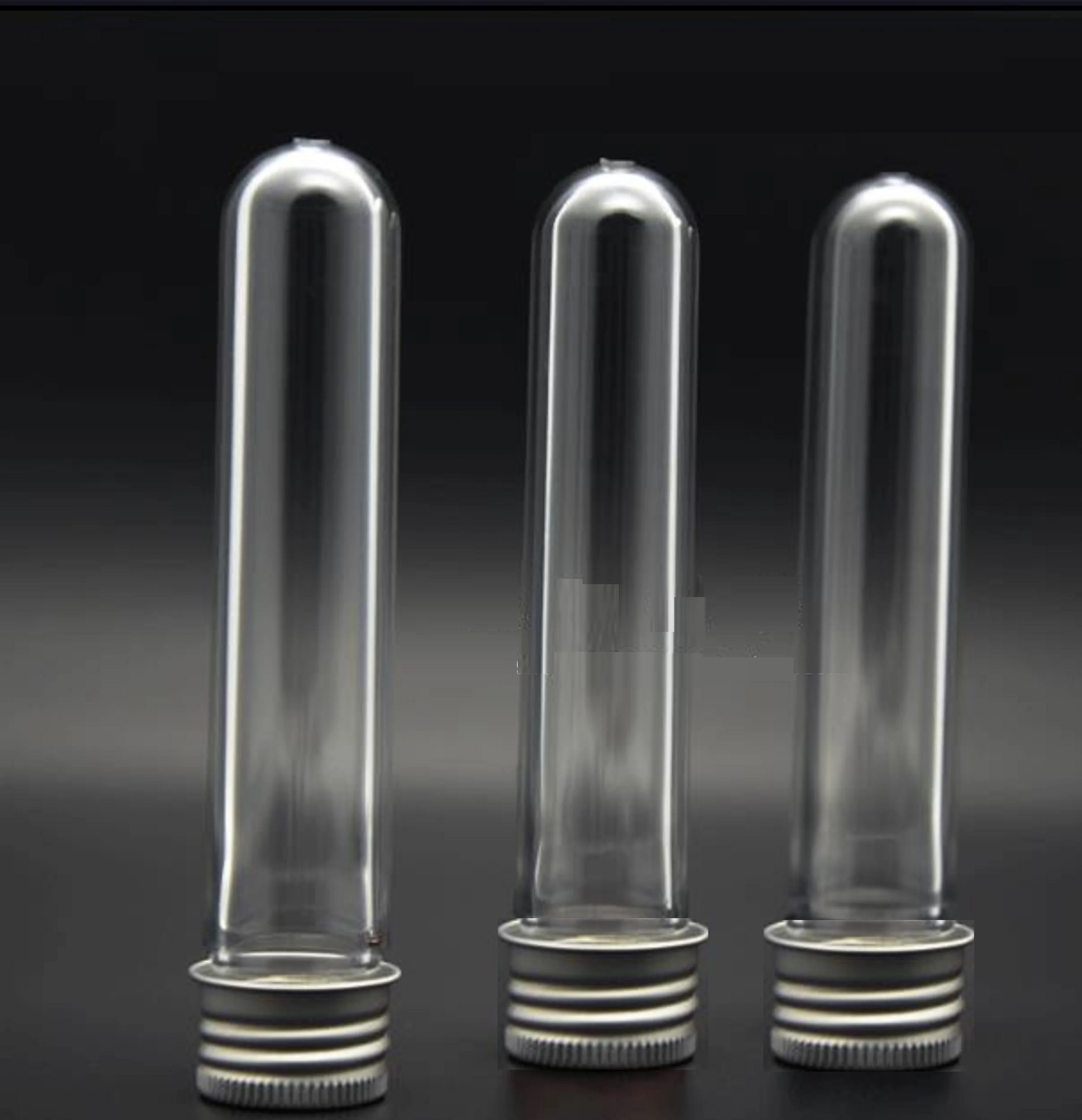

20pcs/pack 40ml Clear Plastic Test Tubes With Aluminum Cap Laboratory Party Favor Gift Vial Free Shipping