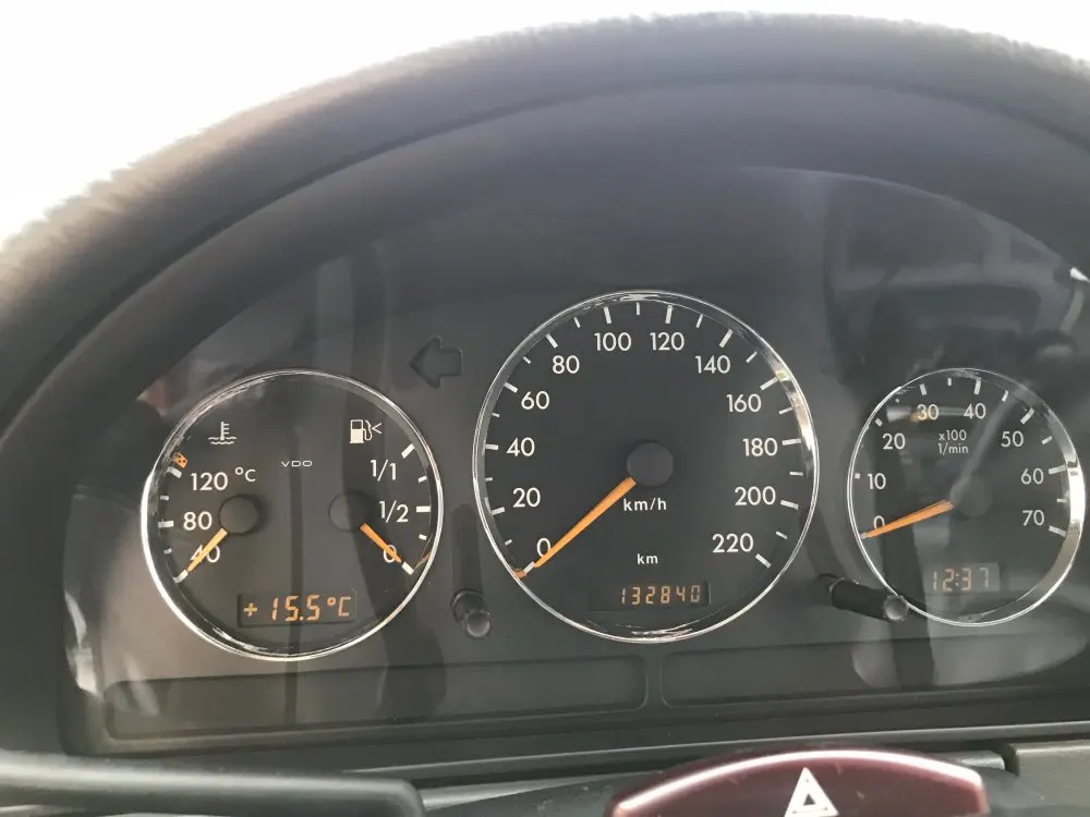 Хромированное кольцо для спидометра приборной панели подходит Mercedes Benz W163/ML