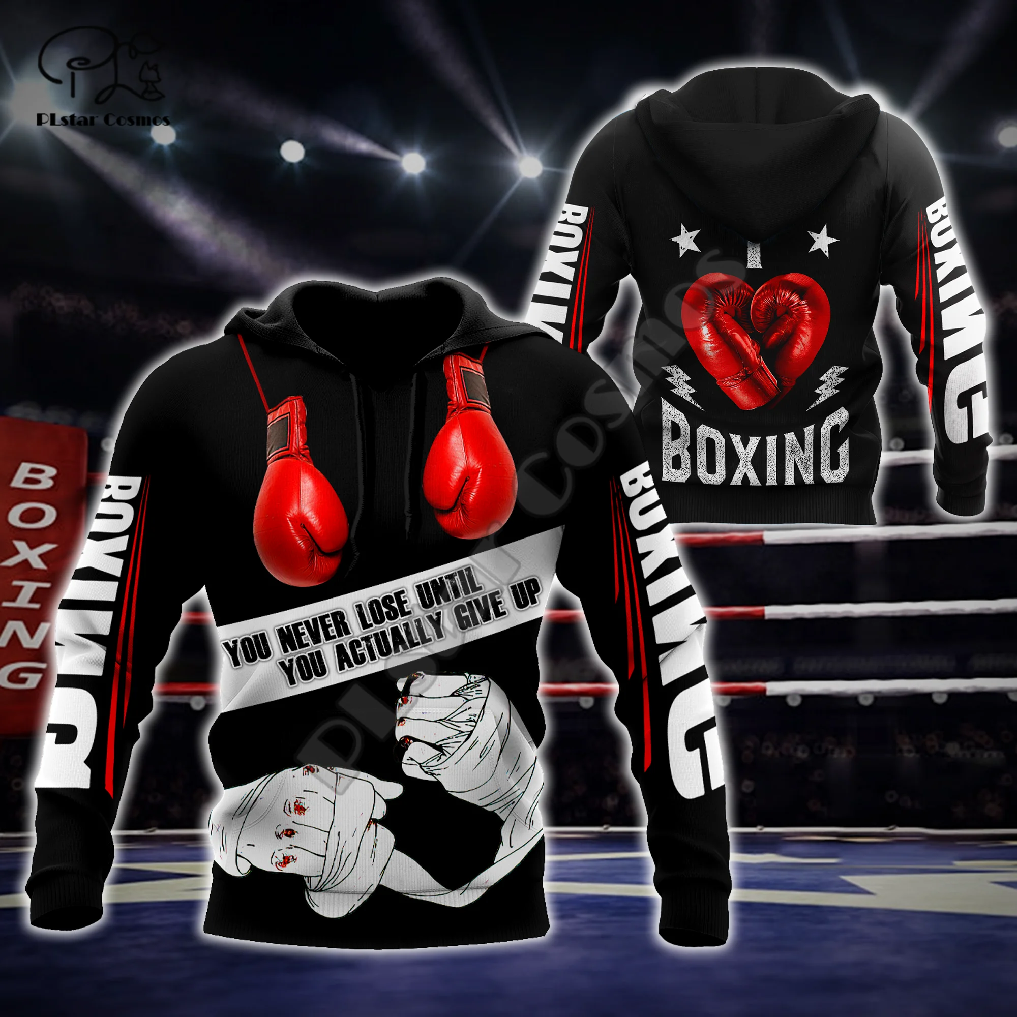 Ropa Deportiva de boxeo para hombre y mujer, chándal Harajuku con 3D, chaqueta informal divertida, nueva moda, novedad, con capucha sudaderas| - AliExpress