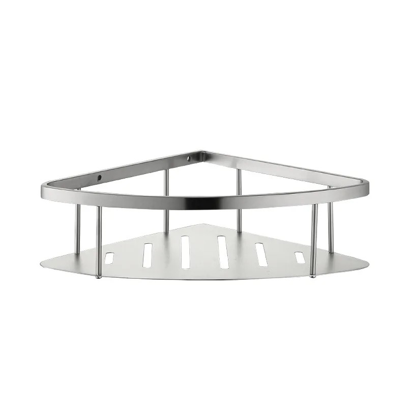 

Yun wang Corner Bathroom Rack 304 Stainless Steel Triangular Storage Shelf Single Layer Stainless Steel Mesh Basket Manufacturer