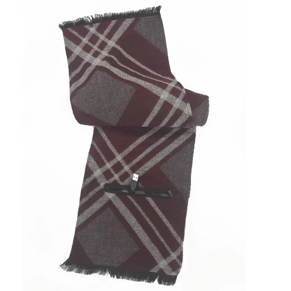 C Плед стиль шарф USB Перезаряжаемый зимний шарф на шею открытый теплый шарф шеи защитная одежда походный шарф - Цвет: C