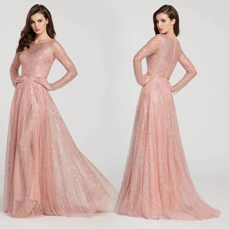 Элегантные однотонные осенние Boho Макси женские платья вечерние платья с длинным рукавом винтажные пляжные платья Розовые Тонкие Вечерние платья Vestido