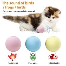 Pelota interactiva de Gato elegante para mascotas, juguete de Catnip para adiestramiento de gatos, suministros para mascotas, productos de sonido, 3 tipos