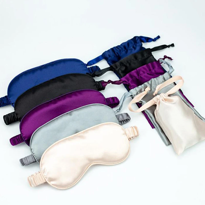 New Pure Silk Double-Side Shading EyeShade Sleeping Eye Mask Cover Eyepatch Blindfolds Eyeshade Health Sleep Shield Light