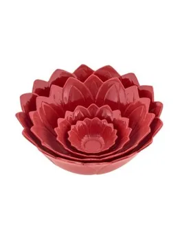 

Set of 4 centerpieces and Portacaramelle red color VAC