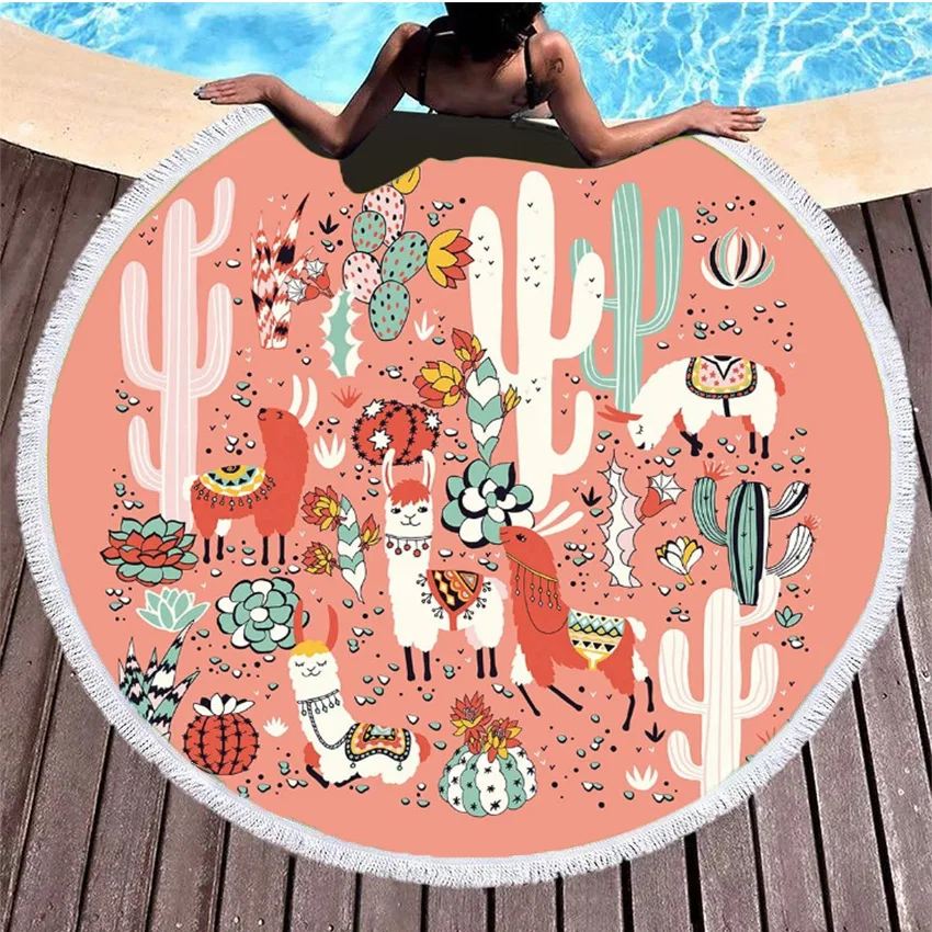 

Tassels Circle Beach Cushion Yoga Mat Bikini Outdoor Wrapped Cover Shawl Seaside Holiday Beach Towel Beach Pad