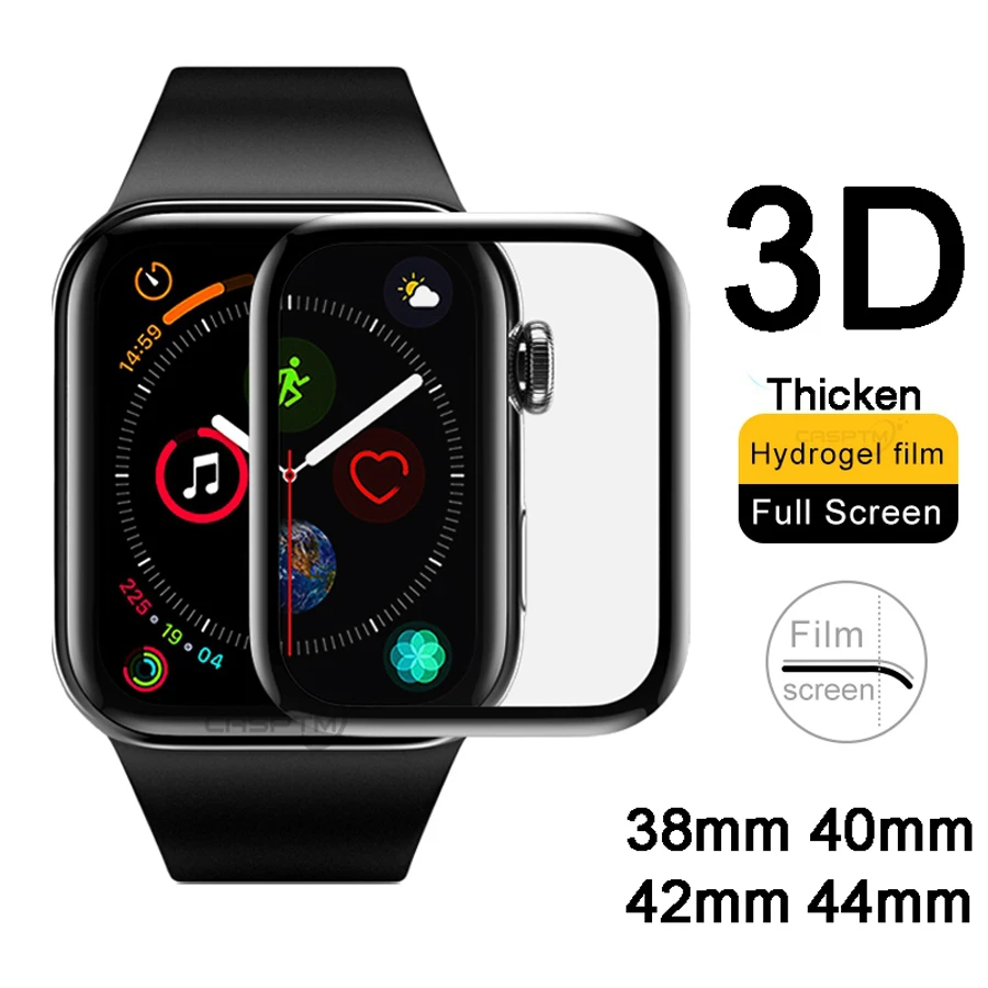 Защитная пленка для Apple Watch закаленное 3D стекло 44 мм 42 40 38 iWatch Series 4 3 2 1 | Электроника