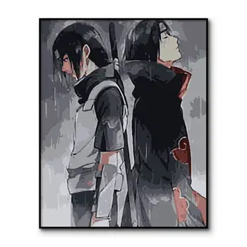 

Naruto Oil Painting By Numbers Uchiha Itachi home decor Hatake Kakashi Painting By Numbers Anime Paint DIY Canvas Picture