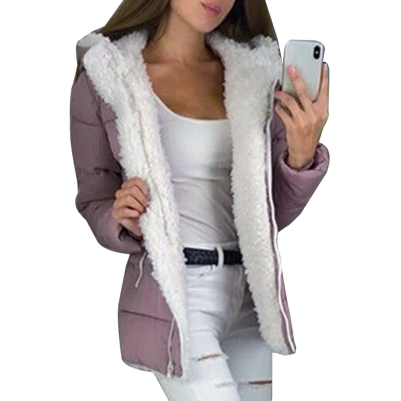 Color 1 Laamei пальто с капюшоном, длинное пальто, парка, одноцветная куртка для женщин, Зимняя Толстая куртка, хлопковая куртка, уличная Женская однотонная женская верхняя одежда - Цвет: Color 1
