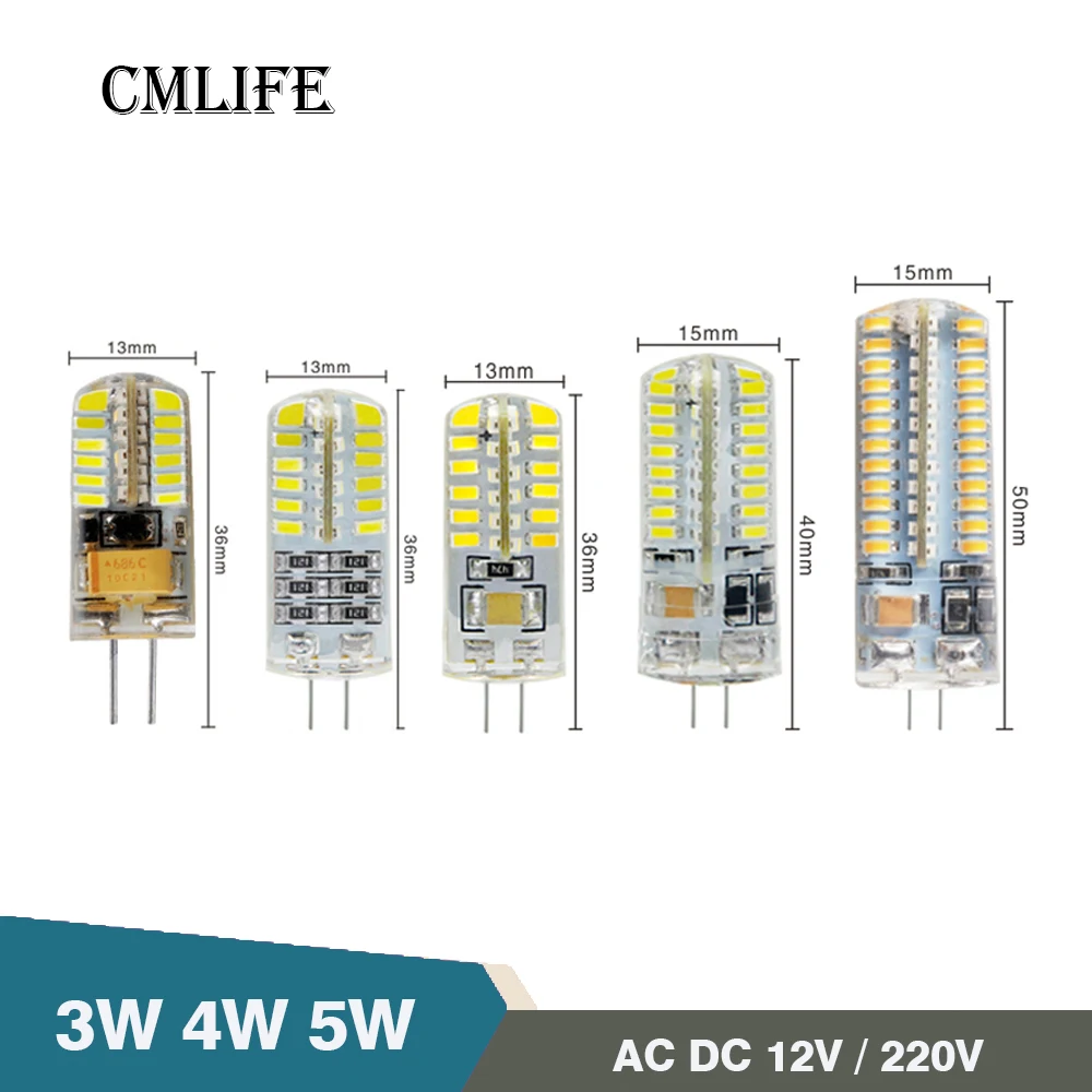 G4 LED 3w 4w 5w AC DC 12V 220V Replace 30w 40w 50W halogen lamp light 360 Beam Angle Christmas Bulb | Лампы и освещение