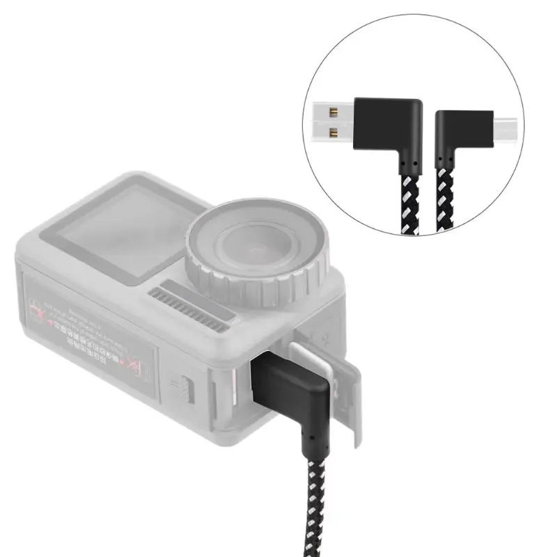Алюминий сплава usb кабель с нейлоновой оплеткой зарядка через usb кабель-канал шнур для DJI Osmo действий для экшн-камеры Gopro Hero спортивные Камера аксессуары