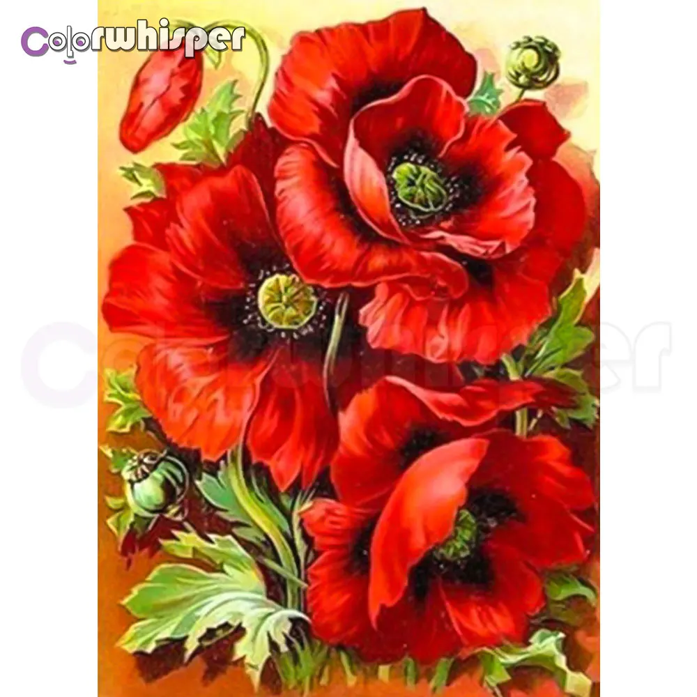 Алмазная живопись 5D Full Square/Round Corn Poppy Flower Стразы Вышивка мозаика вышивка крестиком