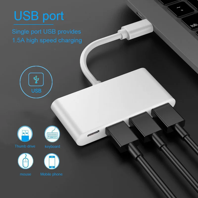 Basix type C концентратор к HDMI USB3.0 PD адаптер Thunderbolt 3 док-станция для MacBook samsung Galaxy S8 huawei P20 USB C концентратор
