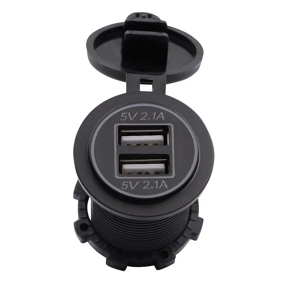 Двойной USB мотоциклетный автомобильный прикуриватель зарядное устройство