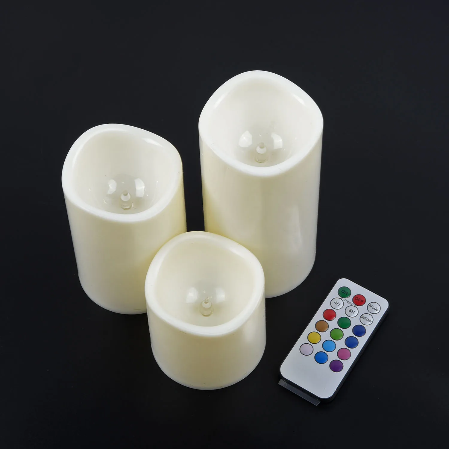 3 шт. беспламенный светодиодный Мерцающая свеча чайные ОГНИ на батарейках домашние свечи