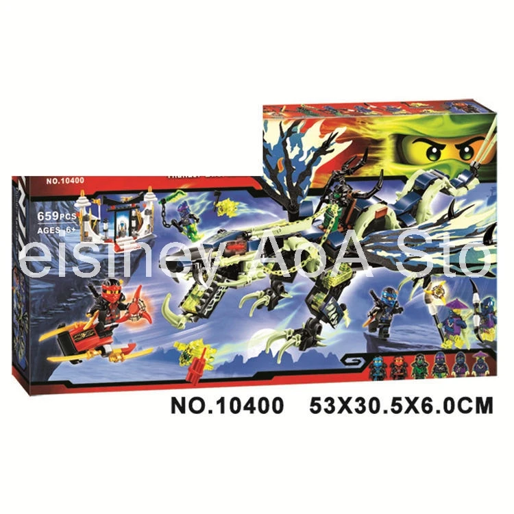 

658pcs Ninja Attack of the Morro Dragon Shadow Green Ghost Model Building Kit Blocks Toys Set Compatible with Legoings 70736