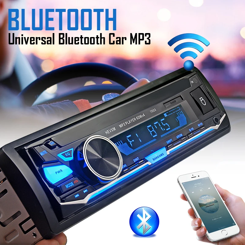Автомобильный MP3 Авто Аудио Премиум Автомобильный MP3-плеер Bluetooth музыка Красочный эффект освещения съемный экран Смарт