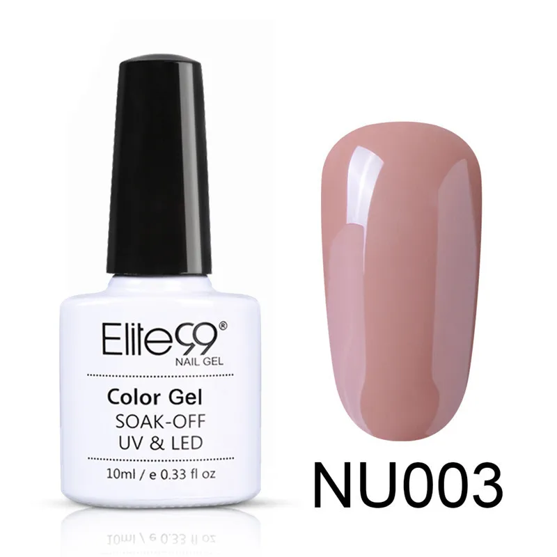 NU003 Elite99 гель для ногтей 10 мл чистый цвет ногтей УФ светодиодный Гель-лак для ногтей долговечный Макарон замочить Гель-лак - Цвет: NU003
