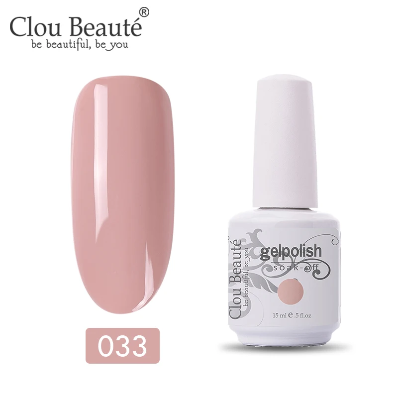 Гель-лак Clou Beaute Vernis, УФ-краска, сделай сам, лак для ногтей, гибридный, 15 мл, розовый, красный, фиолетовый цвета, УФ-яркий и блестящий Гель-лак - Цвет: 11033