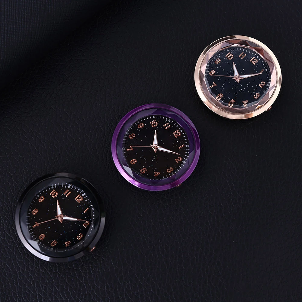 Car Clock Car Decoration Ornament Car-styling Quartz Clocks Interior Stick-On Digital Watch Electronic Meter Mechanics