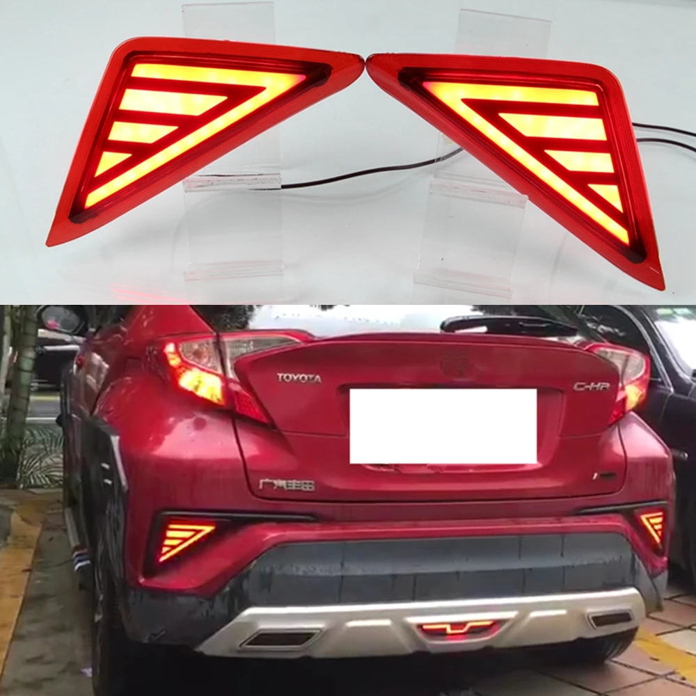Для Toyota C-HR CHR Многофункциональный Автомобильный светодиодный задний противотуманный фонарь бампер автомобильная лампа отражатель тормозного света