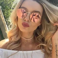 Petites lunettes De soleil rondes rétro femme marque Designer lunettes De soleil Vintage pour lunettes femme luxe miroir Ray lunettes Oculos De Sol 1