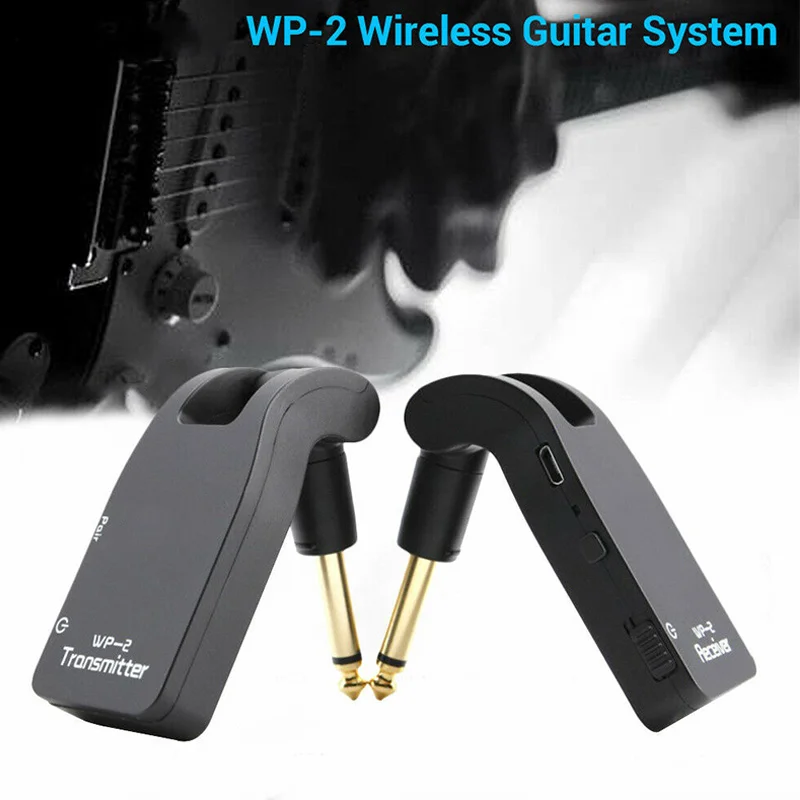 

Electric Guitar System Transmitter Receiver 24bit/48KHz Wireless USB Rechargeable FK88