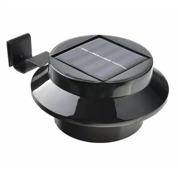 

Outdoor Solar Power 3 LED Light Post Wall Mount Lamp Waterproof Gutter Light For Garden Fence Porch Decorative Light