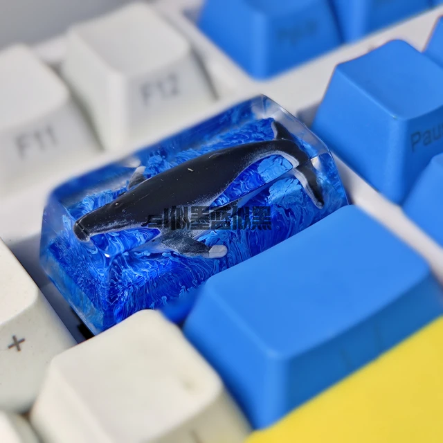 Teclas de resina Koi con retroiluminación, teclas de color rosa, azul y  rojo, 1.75u, teclas de bloqueo para Cherry Mx Switch, teclas de teclado  mecánico para juegos - AliExpress