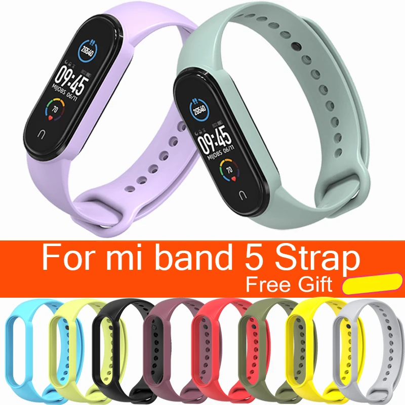 Браслет Xiaomi Mi Band 5/NFC аксессуары для замены браслета Цветной силиконовый ремешок