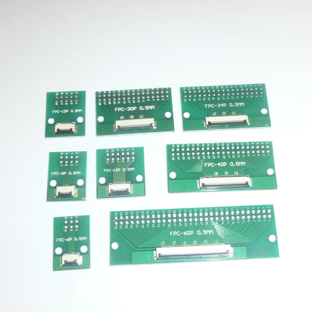 FFC / FPC Adapter Board 1PCS 0.5MM to 2.54MM Soldered Connector 6/12/24/40/50/60P
