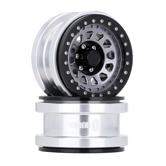 INJORA 2/4PCS CNC Aluminum 2.9" Beadlock Wheel Hub Rim for 1/6 RC Crawler Car Axial SCX6 Jeep JLU Wrangler