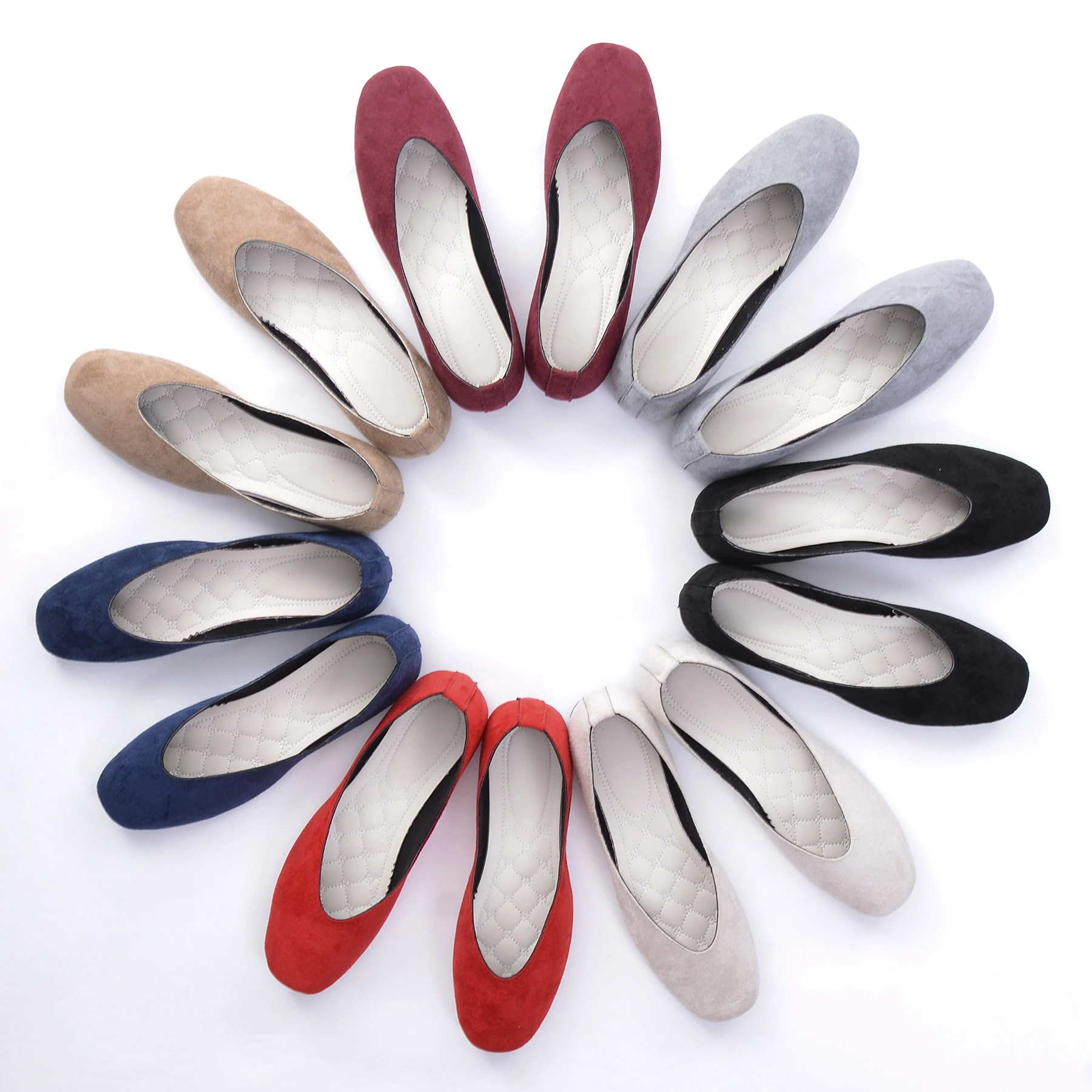 

HEE GRAND Square Toe Ballet Flats for Wedding Comfort Soft Flat Shoes Women Autumn Driving Loafers Casual Shoes Size 10 XWD7120